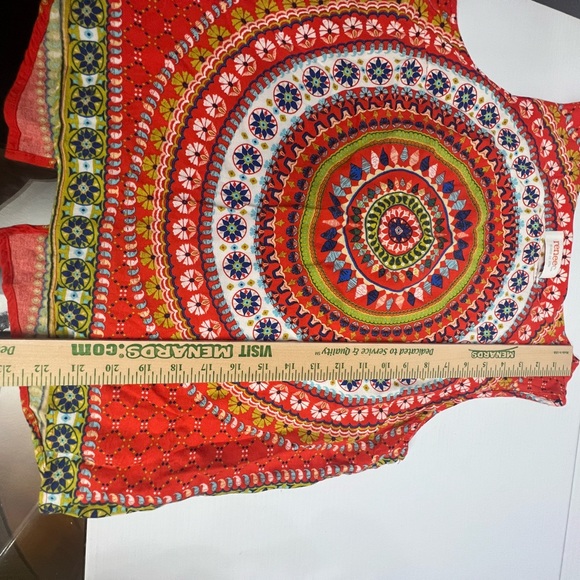 Renee C Linscott Crew Neck split back sleeveless Top size XL color multicolor - Picture 5 of 7